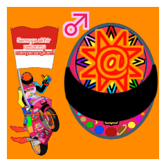 Moto Race Rainbow-colored Riders 3 @06
