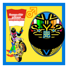 Moto Race Rainbow-colored Riders 64 @06